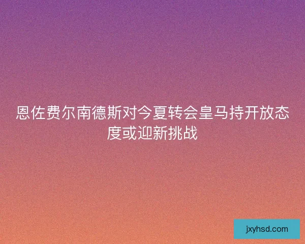 恩佐费尔南德斯对今夏转会皇马持开放态度或迎新挑战